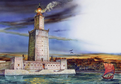 Roman Lighthouses in the  Mediterranean Sea