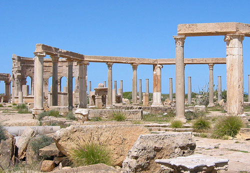 Leptis Magna, Haupttor nach Afrika (Englisch)