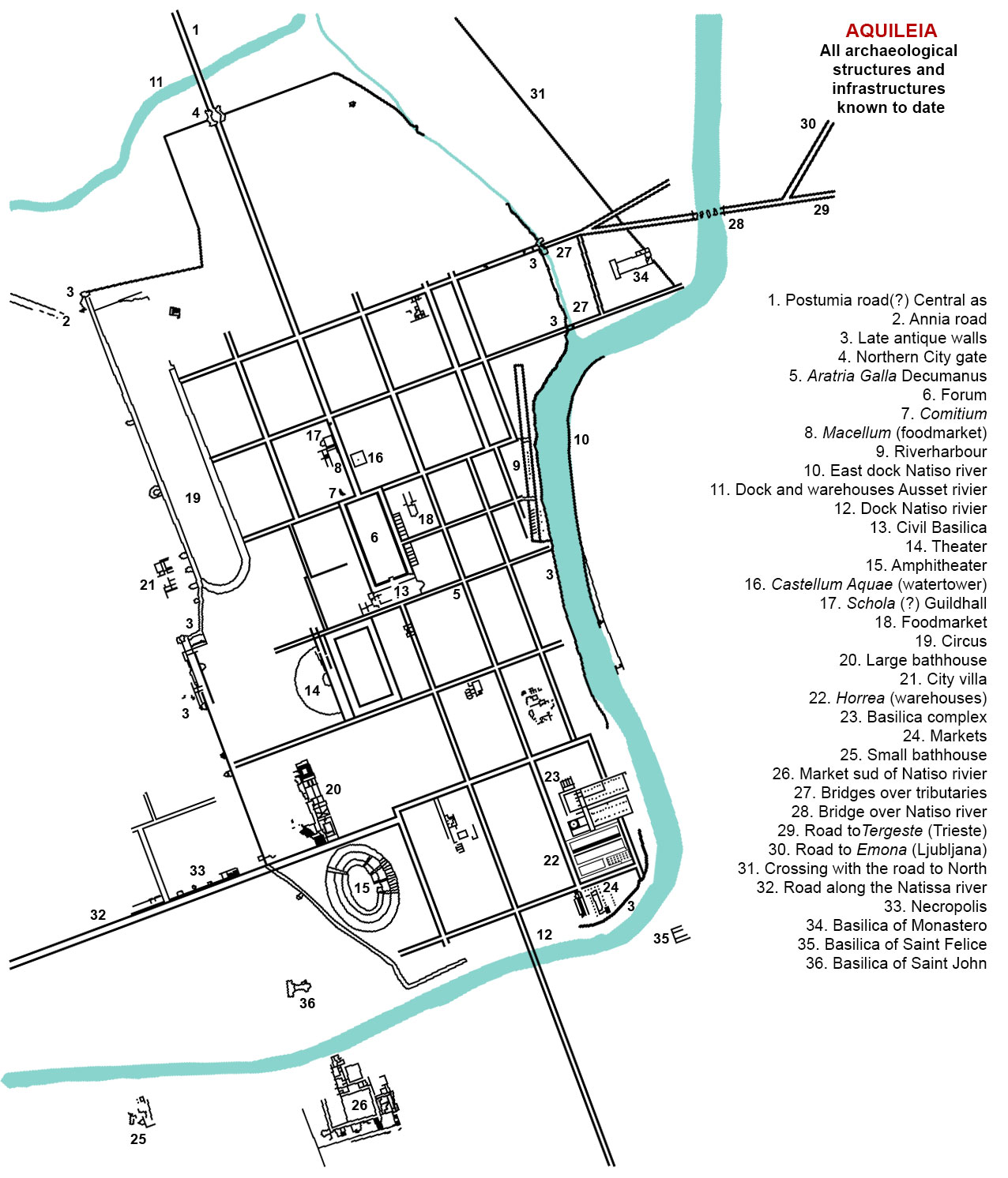 plattegrond Aquileia eng