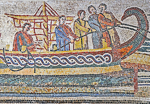 Mosaics depicting Roman ports and maritime trade