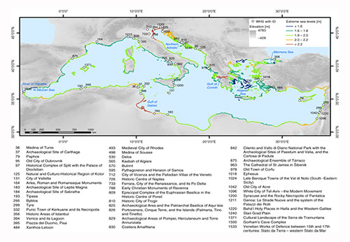 World Heritage Sites threatened by rising sea levels 