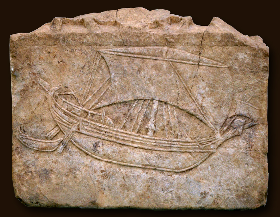 Relief of a Mediterranean cargo ship 1st 3rd century AD